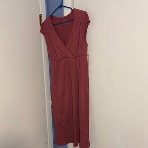 Isabel Maternity by Ingrid & Isabel Mauve Wrap Midi Dress Large